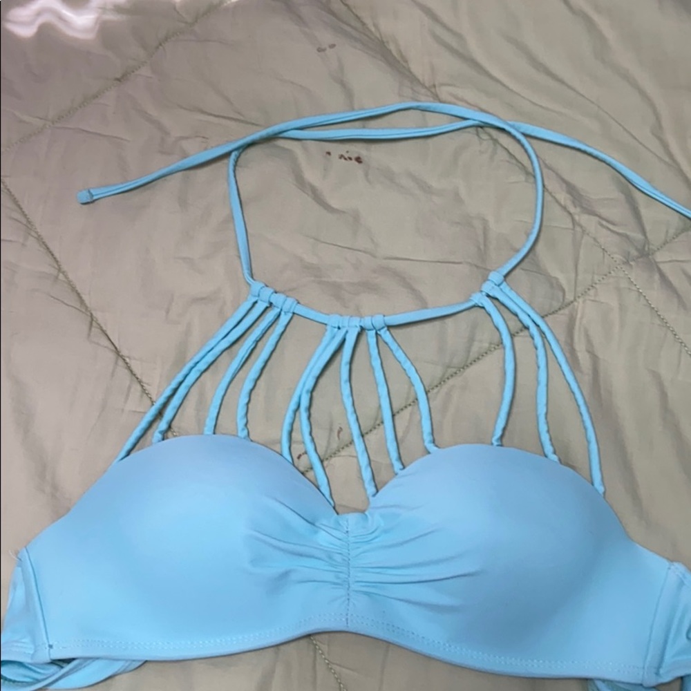 Rue 21 padded bikini top with ties up to the neck